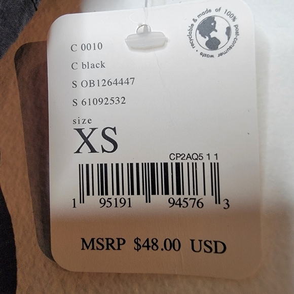 FREE PEOPLE Catch Me Drift Strappy Top Black Bungee Cord Toggle Women's XS Flowy - Picture 9 of 11